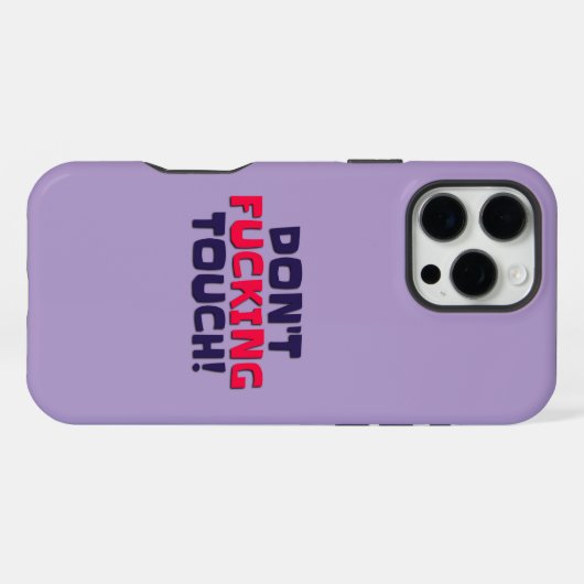 iPhone Fälle Don't Touch! iPhone Hülle (Rückseite (Horizontal))