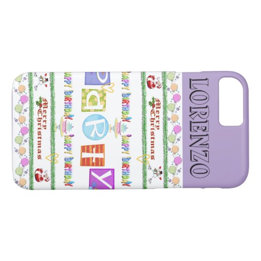 IPhone Fälle frohe Weihnachten glücklich Geburtsta Case-Mate iPhone Hülle (Rückseite (Horizontal))