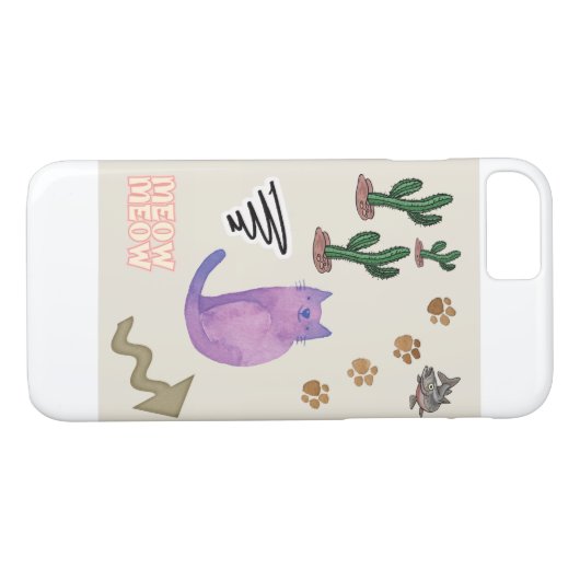 IPhone Fälle Katzenfisch Kaktus Paws Meow Case-Mate iPhone Hülle (Rückseite (Horizontal))