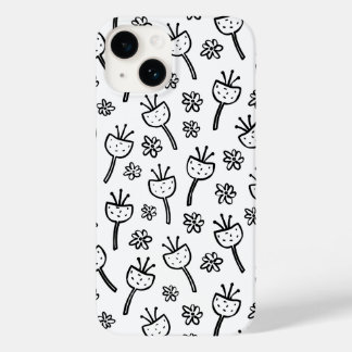 iPhone-Gehäuse der Blume Schwarzweiß Case-Mate iPhone 14 Hülle