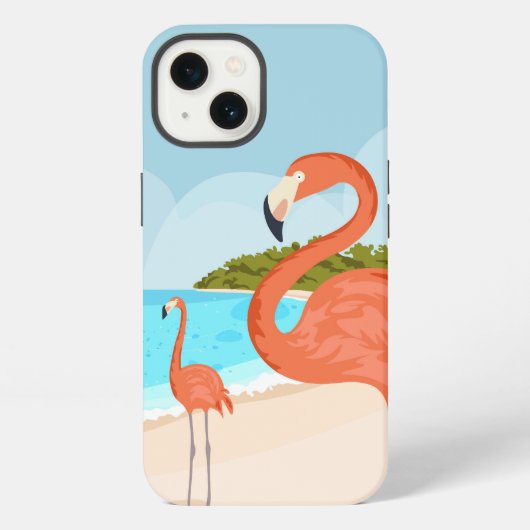 iPhone-Gehäuse-Design Rosa Flamingo, Aruba iPhone Hülle (Rückseite)