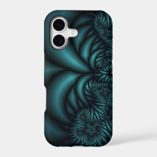 iPhone-Gehäuse mit aquamarinem Fraktal