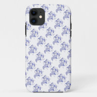 iPhone-Gehäuse mit blauem und weißem Pferd