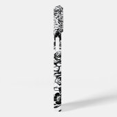 iPhone-Gehäuse mit schwarz-weißem Blumenmuster Case-Mate iPhone Hülle (Rückseite / Rechts)