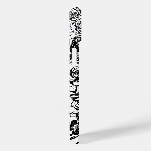 iPhone-Gehäuse mit schwarz-weißem Blumenmuster Case-Mate iPhone Hülle (Rückseite / Rechts)