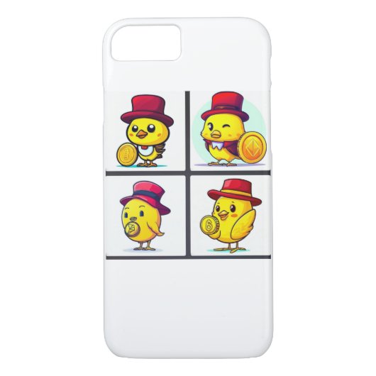 iPhone Gehäuse neues Design mit gelben Vögeln, rot Case-Mate iPhone Hülle (Rückseite)