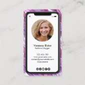 iPhone Handy Instagram Blogger Holograph Visitenkarte (Vorderseite)