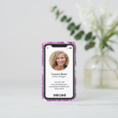 iPhone Handy Instagram Blogger Holograph Visitenkarte (Stehend Vorderseite)