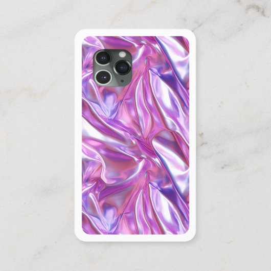 iPhone Handy Instagram Blogger Holograph Visitenkarte (Rückseite)