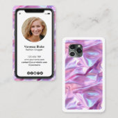 iPhone Handy Instagram Blogger Holograph Visitenkarte (Vorne/Hinten)