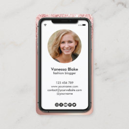 iPhone Handy Instagram Blogger Rose Gold Tropfen Visitenkarte