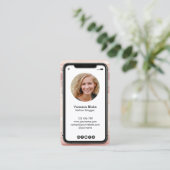 iPhone Handy Instagram Blogger staubige rosa Visitenkarte (Stehend Vorderseite)