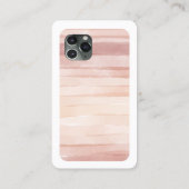 iPhone Handy Instagram Blogger staubige rosa Visitenkarte (Rückseite)