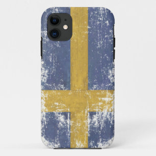 iPhone Haut mit beunruhigter Flagge von Schweden Case-Mate iPhone Hülle