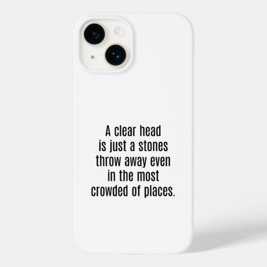 iPhone-Hülle A Clear Head Case-Mate iPhone Hülle (Rückseite)