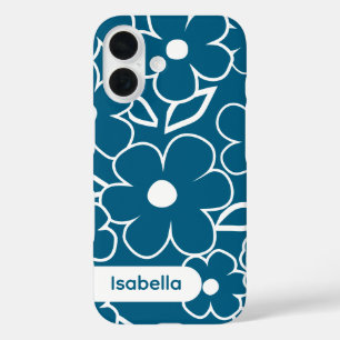 iPhone-Hülle florales farbenfrohes Muster ästhetis iPhone 16 Hülle