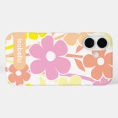 iPhone-Hülle florales farbenfrohes Muster ästhetis Case-Mate iPhone Hülle (Rückseite (Horizontal))