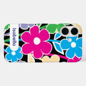 iPhone-Hülle florales farbenfrohes Muster ästhetis Case-Mate iPhone Hülle (Rückseite (Horizontal))
