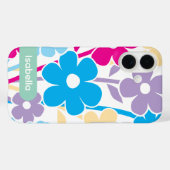 iPhone-Hülle florales farbenfrohes Muster ästhetis Case-Mate iPhone Hülle (Rückseite (Horizontal))