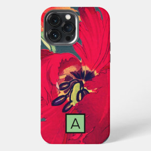 IPHONE-HÜLLE JAPANISCHER MOHN CUSTOM INITIAL iPhone 13 PRO MAX HÜLLE