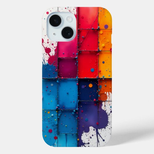 iPhone-Hülle mit Farbklecksen Case-Mate iPhone Hülle (Rückseite)