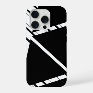 iPhone-Hülle mit schwarzem Zickzack-Muster iPhone 15 Pro Hülle