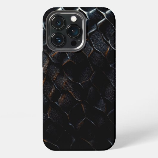 iPhone-Hülle mit schwarzer Drachenschuppe iPhone Hülle (Hinten)