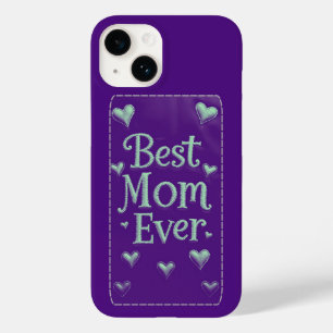 iPhone-Hülle Purple Hearts Best Mom Ever Case-Mate iPhone 14 Hülle