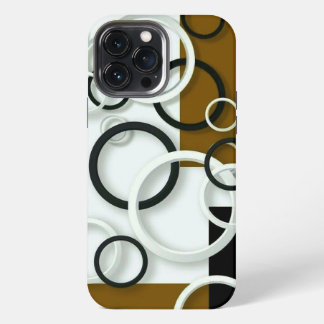 iPhone-Hülle schwarz, weiß, farbenfrohe Kreise iPhone 13 Pro Max Hülle