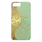 iPhone Hülle--Seafoam u. GoldWirbel Case-Mate iPhone Hülle (Rückseite)