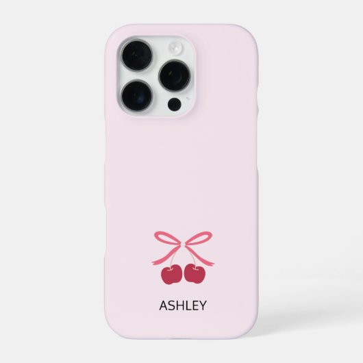 iPhone-Hülle | Süßer Kirsch-Schleifen-Cover iPhone Hülle (Rückseite)