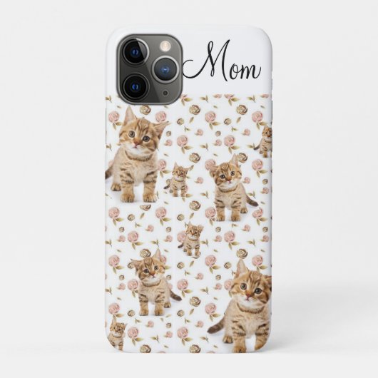 iPhone-Hüllen Blumen-Kätzchen-Mama Case-Mate iPhone Hülle (Rückseite)