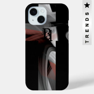 iPhone-Hüllen Trend Abstract Schwarz Weiß Pulverig iPhone 15 Hülle