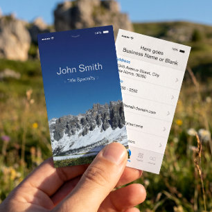 iPhone iOS Anpassbare flache Benutzeroberfläche Visitenkarte