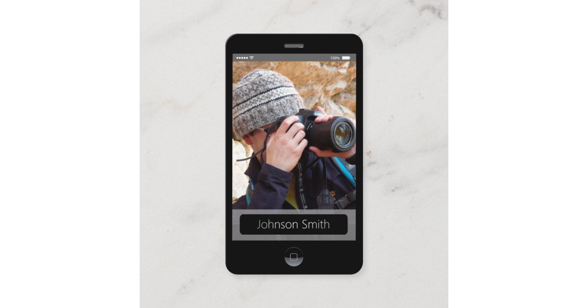 Iphone Ios Art Personliches Foto Profil Visitenkarte Zazzle De