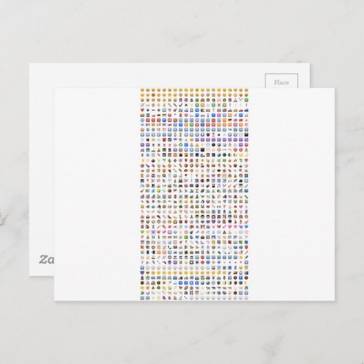 iPhone / iOS emojis Postkarte (Vorne/Hinten)