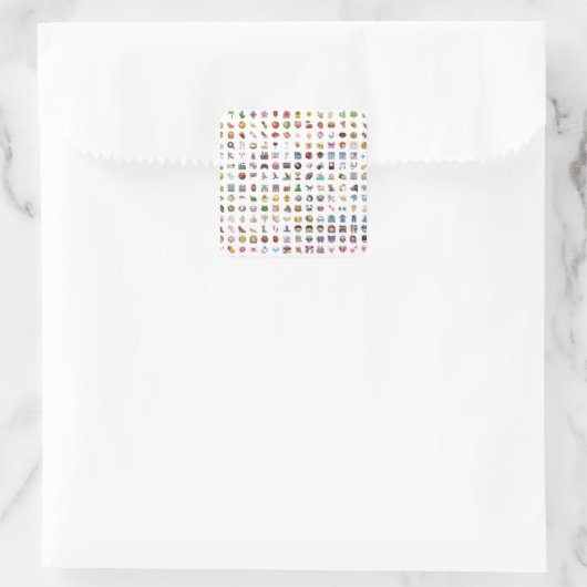 iPhone / iOS emojis Quadratischer Aufkleber (Tasche)