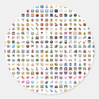 iPhone / iOS emojis Runder Aufkleber