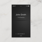 iPhone iOS Style - Einfach in Schwarz und Weiß Visitenkarte (Vorderseite)