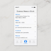 iPhone iOS Style - Turntable Scratching Music Dj Visitenkarte (Rückseite)