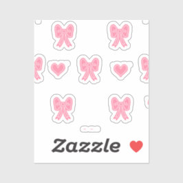 iPhone / iPad case Cute Pink Bows and Hearts Coque Aufkleber