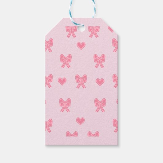 iPhone / iPad case Cute Pink Bows and Hearts Coque Geschenkanhänger (Vorderseite)