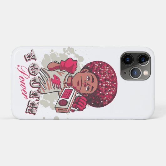 iPhone / iPad Case – YOUTH Power Afro & Boombox  (Rückseite (Horizontal))