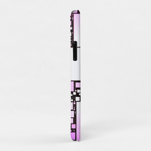 iPhone/iPad-Fall mit rosa und weißem Quadrat Case-Mate iPhone Hülle (Hinten/Rechts)