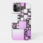 iPhone/iPad-Fall mit rosa und weißem Quadrat Case-Mate iPhone Hülle (Rückseite)