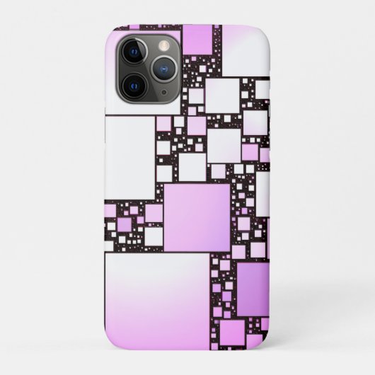 iPhone/iPad-Fall mit rosa und weißem Quadrat Case-Mate iPhone Hülle (Rückseite)