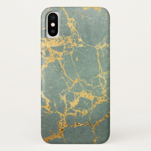 iPhone/iPad-Gehäuse aus blau und goldfarbenem Marm Case-Mate iPhone Hülle (Rückseite)