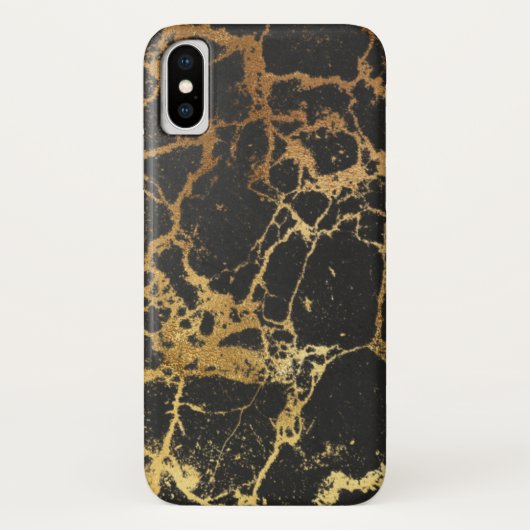 iPhone/iPad-Gehäuse aus schwarzem und goldenem Mar Case-Mate iPhone Hülle (Rückseite)