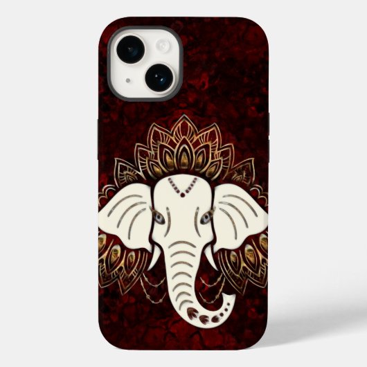 iPhone/iPad-Gehäuse mit weißem Elephant Case-Mate iPhone Hülle (Rückseite)