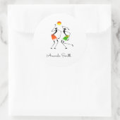 iPhone/iPad-Gehäuse phantastisch und hell Sun Danc Runder Aufkleber (Tasche)